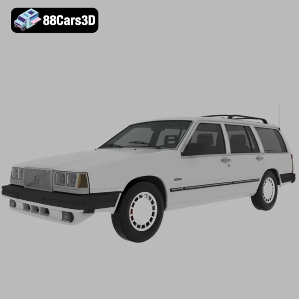 Volvo 745 Kombi US Specs 1985 3D Mode Classic Station Wagon for Rendering