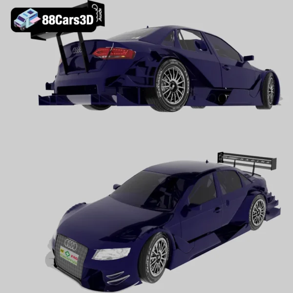 audi a4 dtm-007 Audi A4 DTM 3D Model Touring Race Car for Simulation