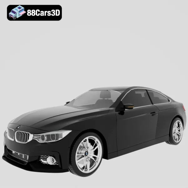 BMW 4 Series 3D Model Premium Sport Coupe for Rendering