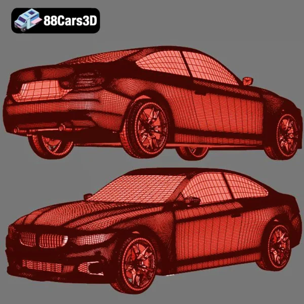 bmw4series-008 BMW 4 Series 3D Model Premium Sport Coupe for Rendering