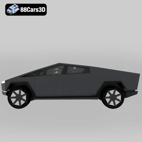 Tesla Cybertruck 3D Model  Futuristic Electric Pickup for Rendering
