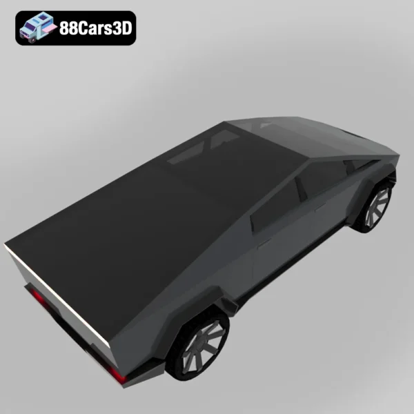 Tesla Cybertruck 3D Model  Futuristic Electric Pickup for Rendering