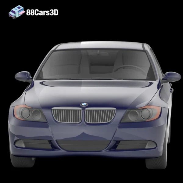 000 BMW-006 BMW 330 Sedan E90 3D Model Luxury Sedan for Rendering Game Use