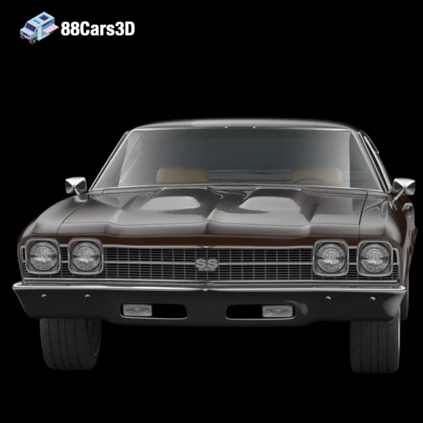 1969 Chevrolet Chevelle SS-006 1969 Chevrolet Chevelle SS 3D Model Classic Muscle Car for Rendering