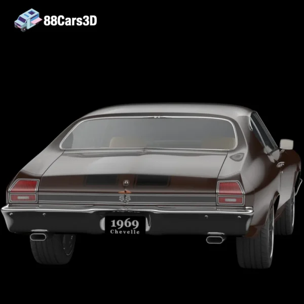 1969 Chevrolet Chevelle SS-007 1969 Chevrolet Chevelle SS 3D Model Classic Muscle Car for Rendering