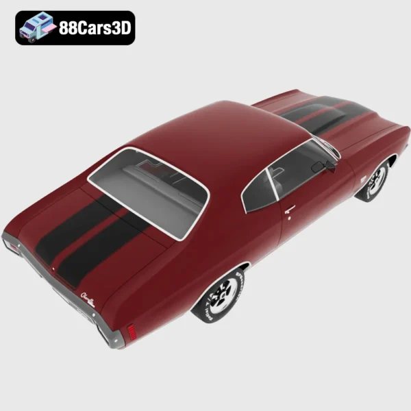 1970 Chevrolet Chevelle 3D Model Classic Muscle Car for Rendering