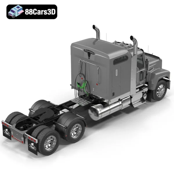 3D Trailer Truck Mack CHU613 Truck-002 Mack CHU613 Trailer Truck 3D Model Heavy Duty Commercial Vehicle