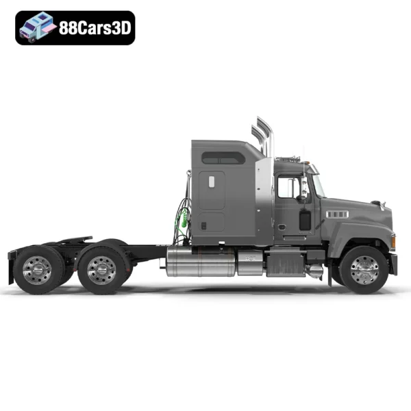 3D Trailer Truck Mack CHU613 Truck-003 Mack CHU613 Trailer Truck 3D Model Heavy Duty Commercial Vehicle