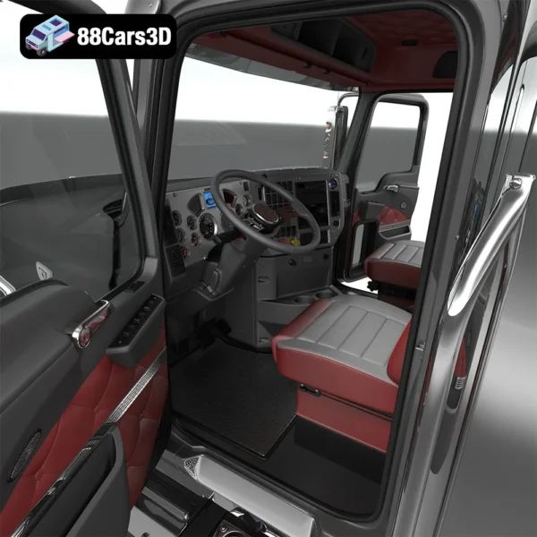 3D Trailer Truck Mack CHU613 Truck-007 Mack CHU613 Trailer Truck 3D Model Heavy Duty Commercial Vehicle