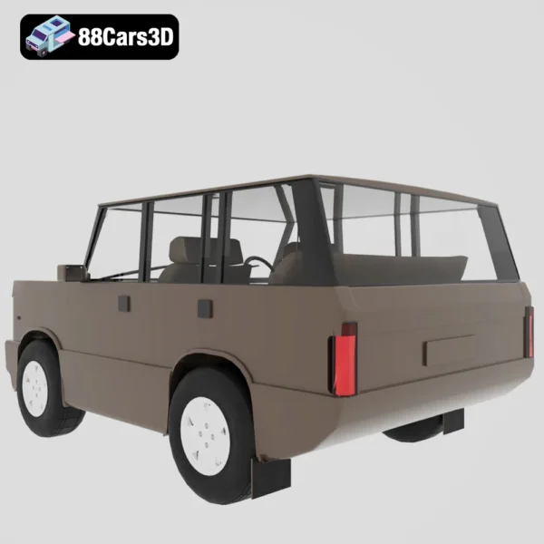 4WD 3D Model Off-Road Vehicle for Rendering Simulation & Game Use