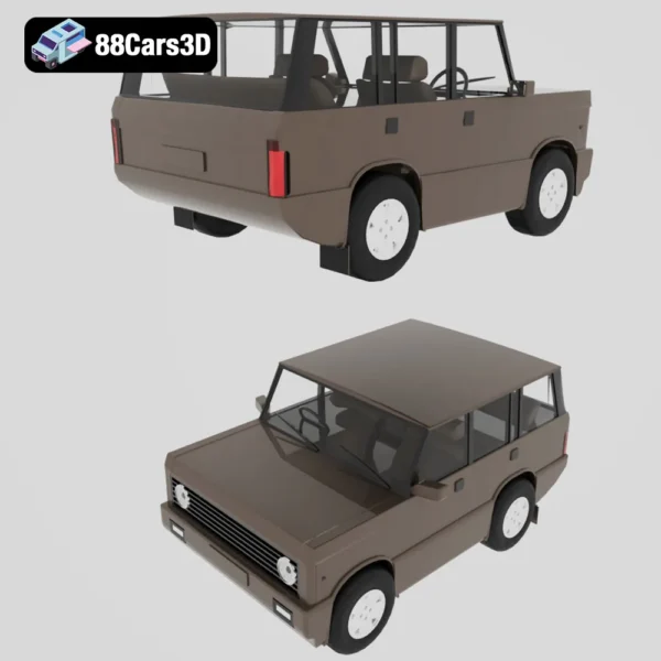 4WD 3D Model Off-Road Vehicle for Rendering Simulation & Game Use