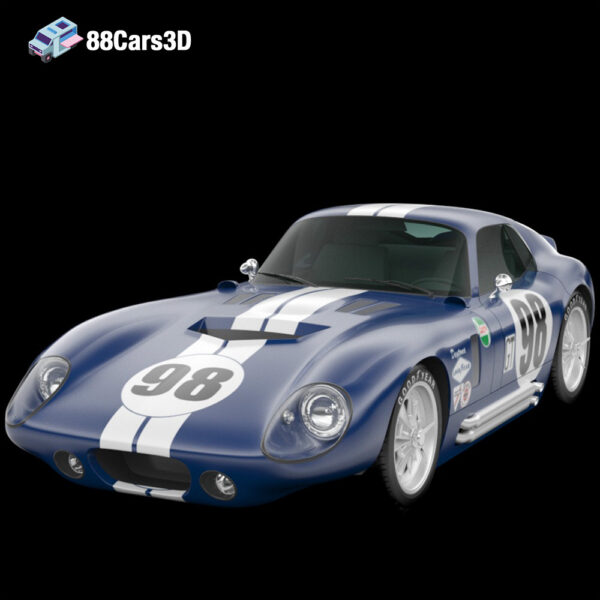 AC Shelby Cobra Daytona Coupe 1964 3D Model Iconic Race Car
