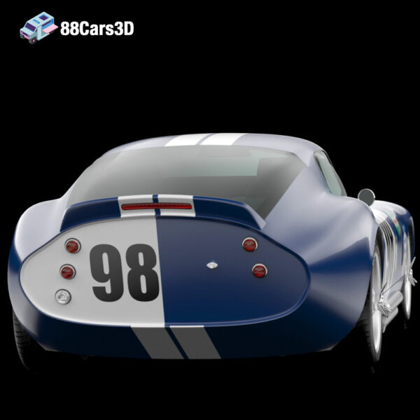 AC Shelby Cobra Daytona Coupe 1964 3D Model Iconic Race Car