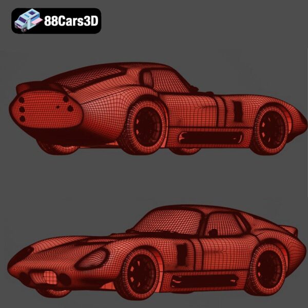 AC Shelby Cobra Daytona Coupe 1964 3D Model Iconic Race Car