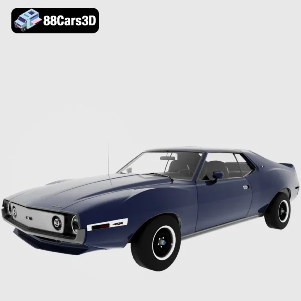 AMC Javelin AMX 1971 3D Model Classic Muscle Car for Rendering