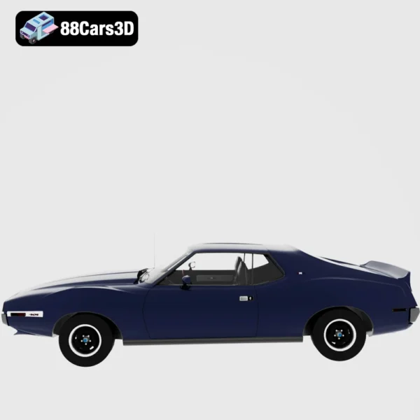 AMC Javelin AMX 1971 3D Model Classic Muscle Car for Rendering