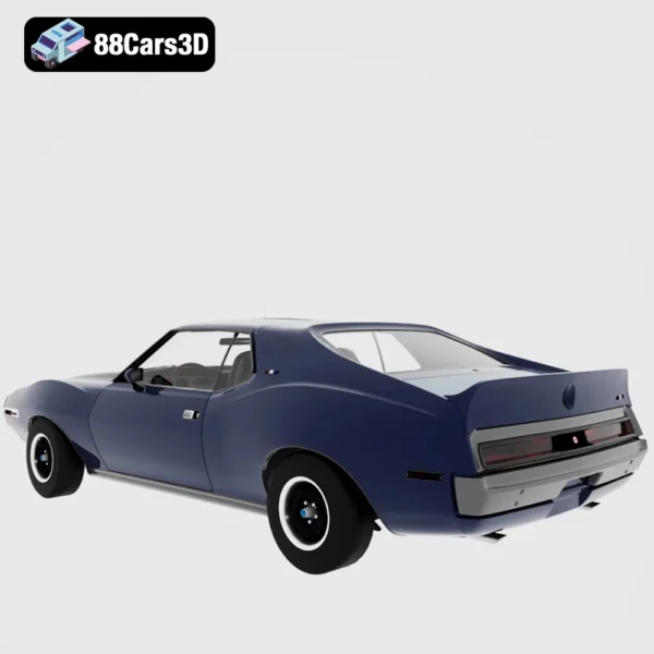 AMC Javelin AMX 1971 3D Model Classic Muscle Car for Rendering