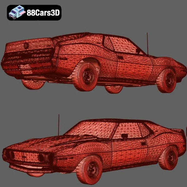 AMC Javelin AMX 1971 3D Model Classic Muscle Car for Rendering