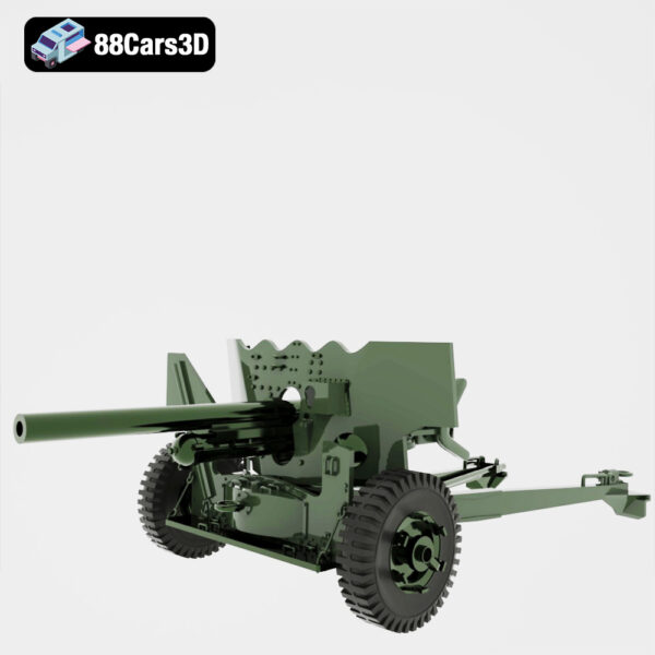 Antitank Mk1 3D Model Field Anti Tank Gun