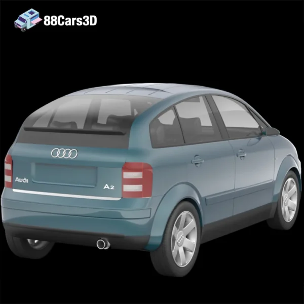 AUDI-A2-001 Audi A2 3D Model Compact Hatchback Game Use
