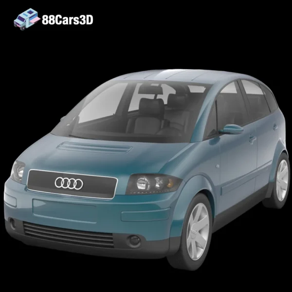 Audi A2 3D Model Compact Hatchback Game Use