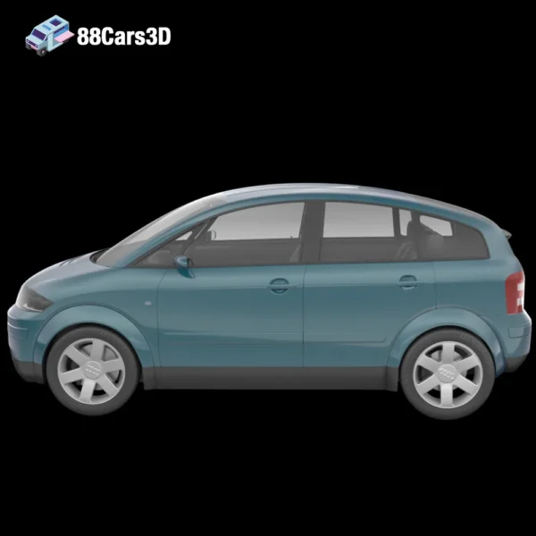AUDI-A2-003 Audi A2 3D Model Compact Hatchback Game Use