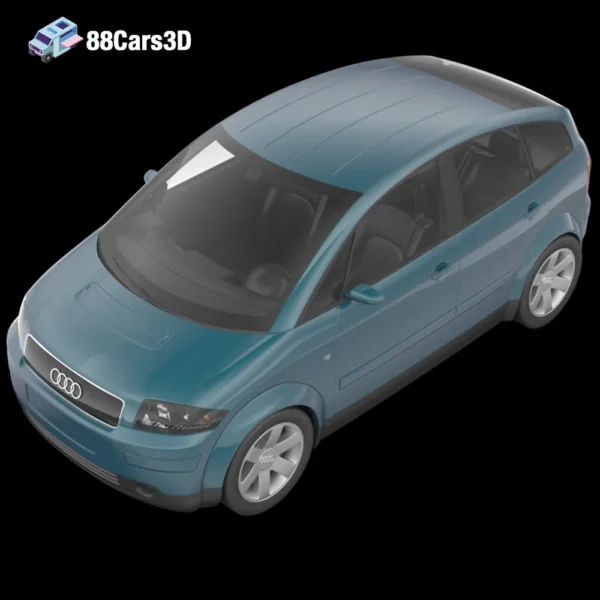 AUDI-A2-005 Audi A2 3D Model Compact Hatchback Game Use