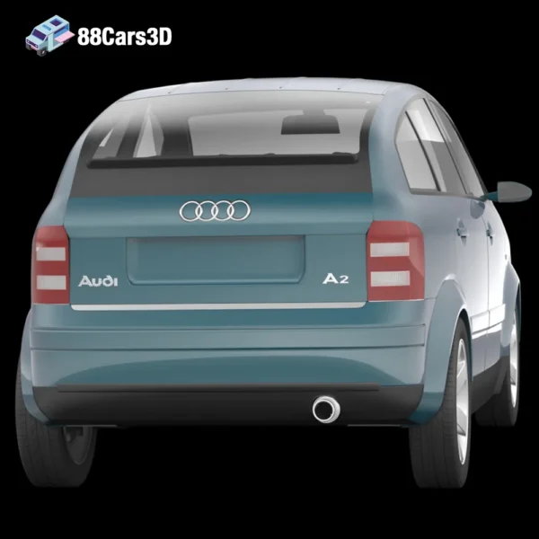 AUDI-A2-007 Audi A2 3D Model Compact Hatchback Game Use