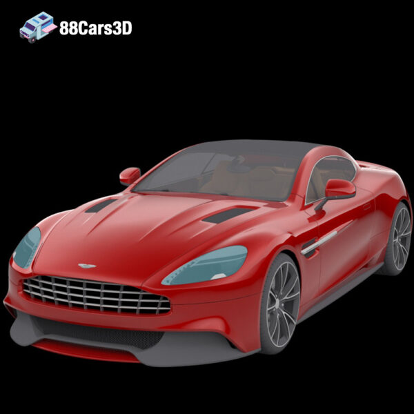 Aston Martin AM 310 Vanquish 2013 3D Model Carbon Fiber Grand Tourer