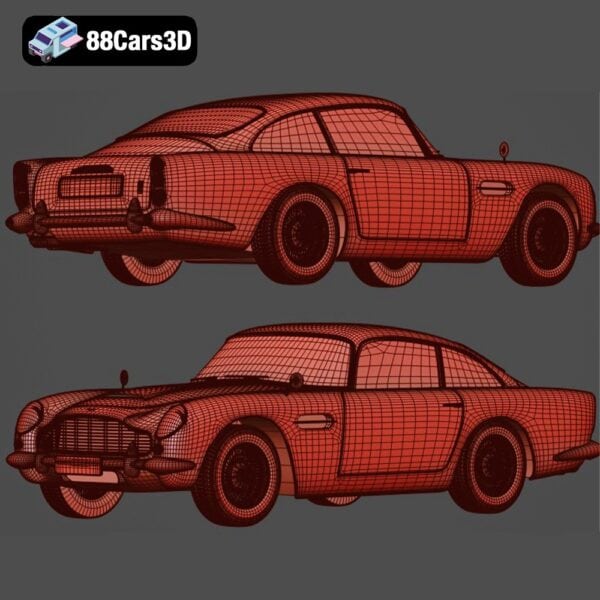 Aston Martin DB5 1963 3D Model Classic British Luxury Sports Car
