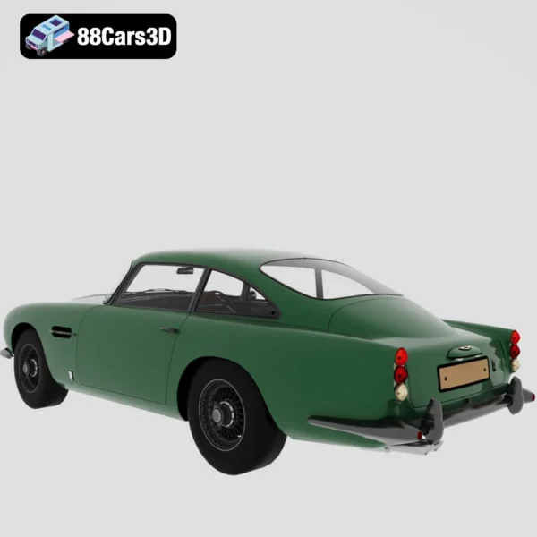 Aston Martin DB5 Vantage 1964 3D Model Classic Luxury Sports Car for Rendering