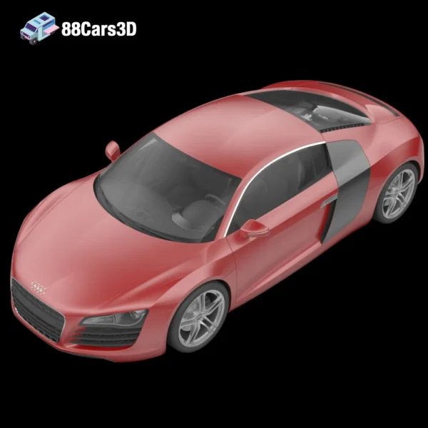 Audi-005 Audi R8 Type 42 V8 FSI 3D Model Luxury Sports Car for Rendering Game Use