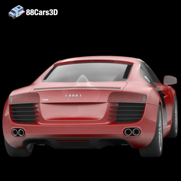 Audi-007 Audi R8 Type 42 V8 FSI 3D Model Luxury Sports Car for Rendering Game Use