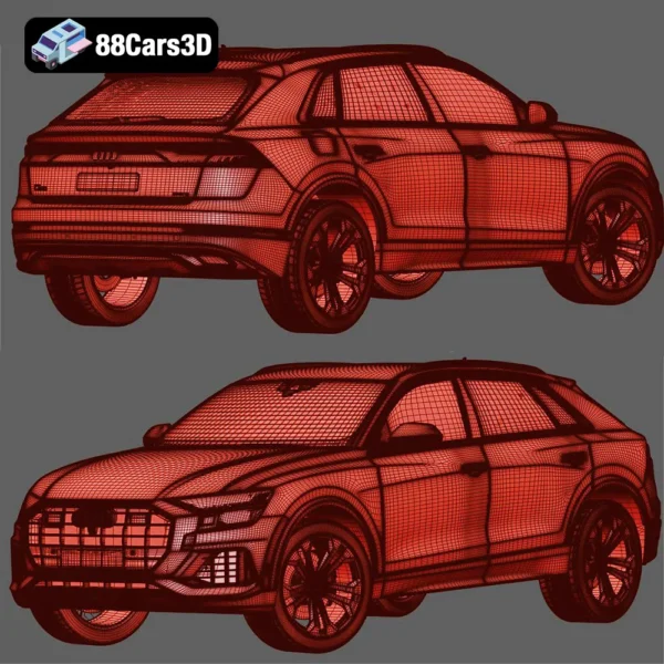 Audi Q8 2019 3D Model  Luxury Crossover SUV