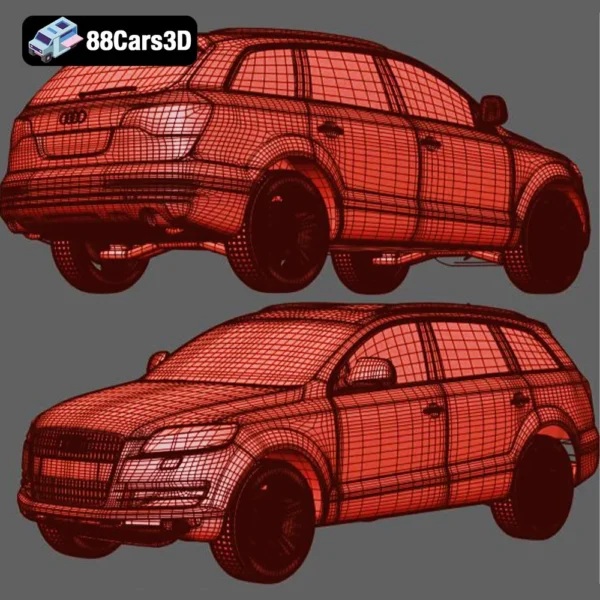 Audi_Q7-007 Audi Q7 2024 3D Model Luxury 7 Seat SUV with Advanced Features