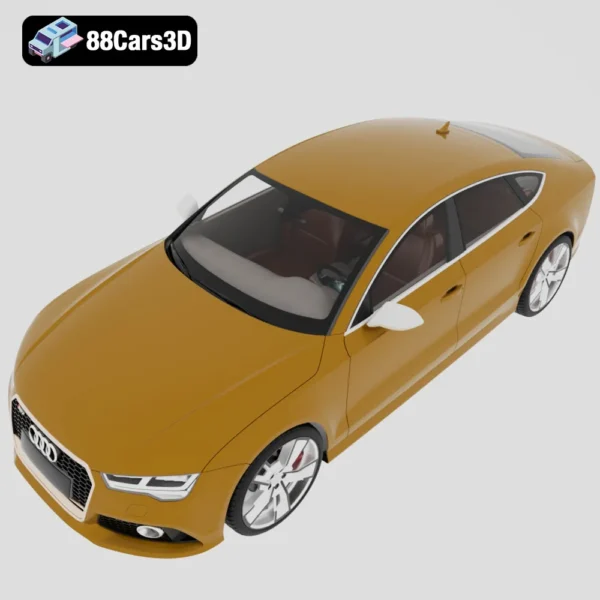 Audi RS7 Sportback Performance 2016 3D Model Luxury Sports Hatchback