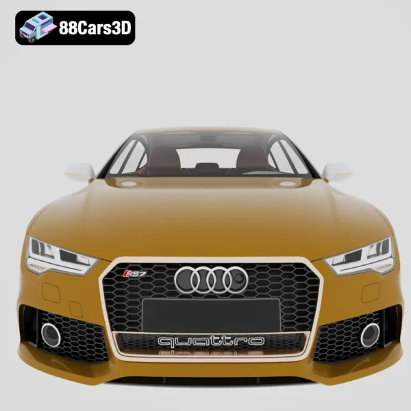 Audi RS7 Sportback Performance 2016 3D Model Luxury Sports Hatchback