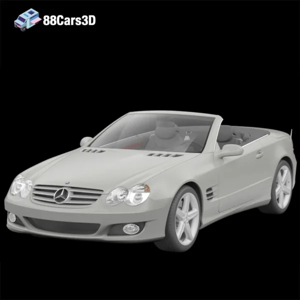 Mercedes-Benz SL500 3D Model Luxury Roadster for Rendering
