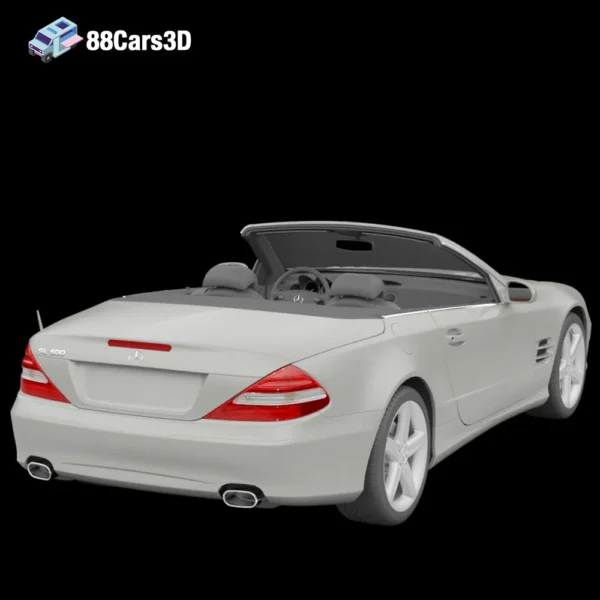 BENZ-002 Mercedes-Benz SL500 3D Model Luxury Roadster for Rendering