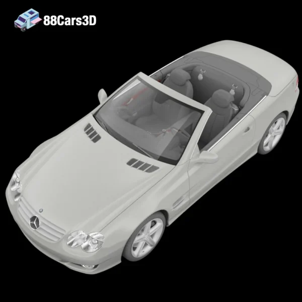 BENZ-004 Mercedes-Benz SL500 3D Model Luxury Roadster for Rendering