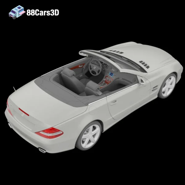 BENZ-005 Mercedes-Benz SL500 3D Model Luxury Roadster for Rendering
