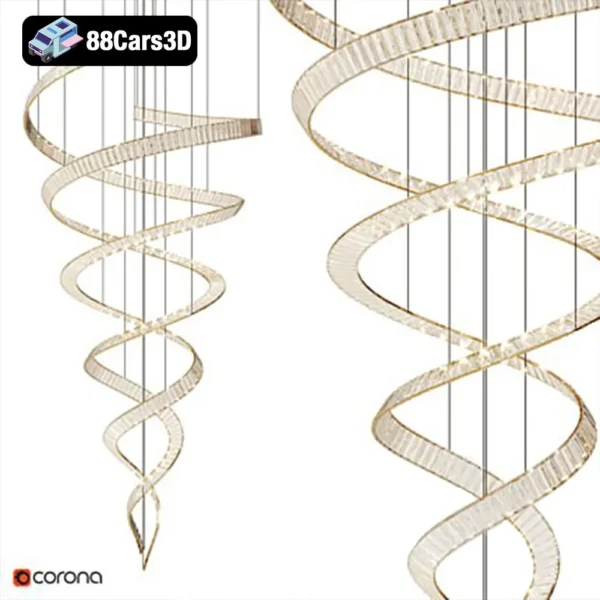 Bertolda Spiral 3D Model Unique Spiral Structure for Rendering