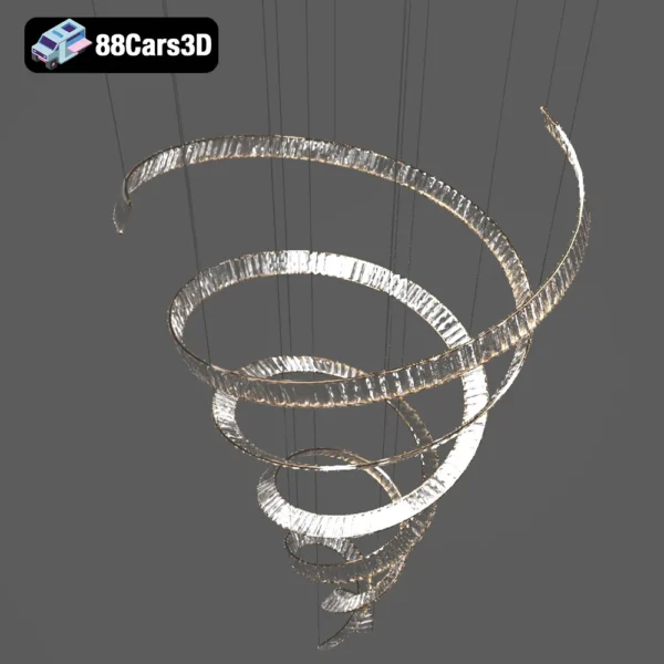 Bertolda Spiral 3D Model Unique Spiral Structure for Rendering