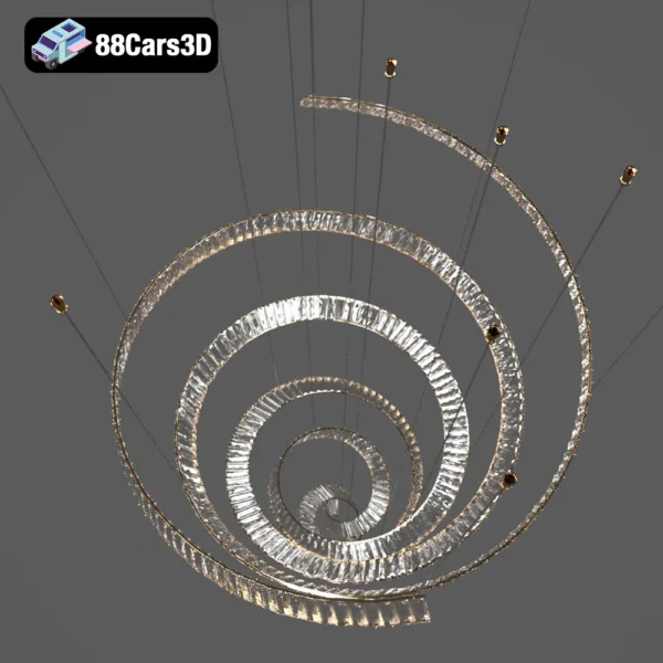 Bertolda Spiral 3D Model Unique Spiral Structure for Rendering