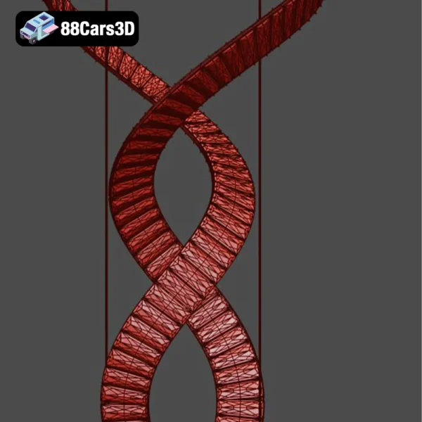 Bertolda Spiral 3D Model Unique Spiral Structure for Rendering