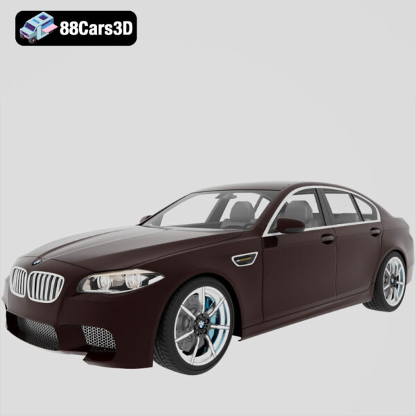 BMW M5 F10 2014 3D Model Super Sedan
