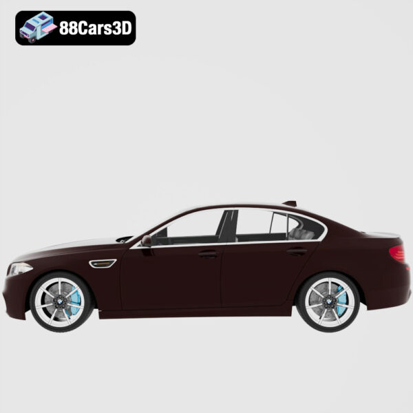 BMW M5 F10 2014 3D Model Super Sedan