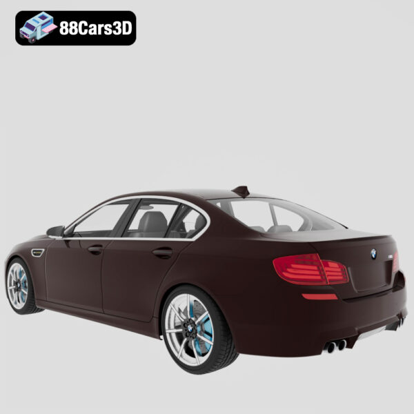 BMW M5 F10 2014 3D Model Super Sedan