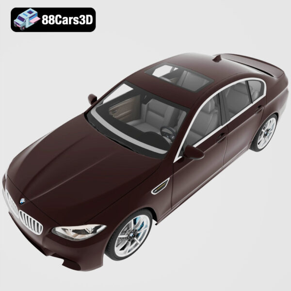 BMW M5 F10 2014 3D Model Super Sedan