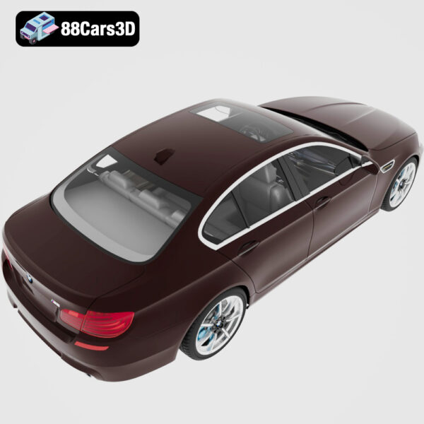 BMW M5 F10 2014 3D Model Super Sedan